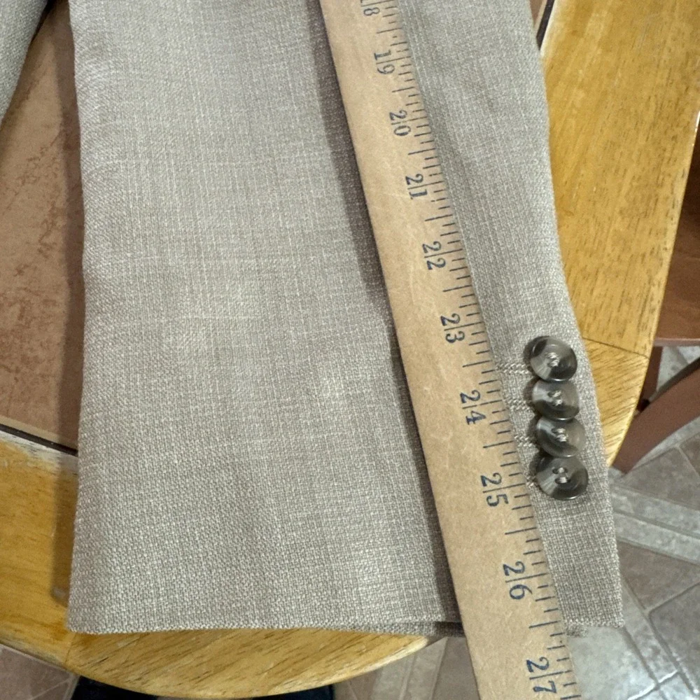 Pronto Moda Super 140's Merino Wool Sand Brown Lana Lux Blazer Sz 48L‎ Jacket